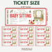 Customizable Christmas Babysitting Gift Voucher Template | Holiday Childcare Gift Ticket