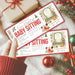 Customizable Christmas Babysitting Gift Voucher Template | Holiday Childcare Gift Ticket