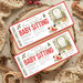 Customizable Christmas Babysitting Gift Voucher Template | Holiday Childcare Gift Ticket