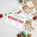 DIY Christmas Breakfast Date Gift Voucher Template | Romantic Holiday Gift Ticket