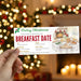 DIY Christmas Breakfast Date Gift Voucher Template | Romantic Holiday Gift Ticket