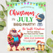 Funny Santa Christmas in July BBQ Party Invitation