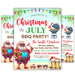 Funny Santa Christmas in July BBQ Party Invitation