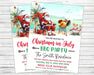 Hilarious Santa Christmas in July BBQ Party Invite