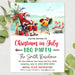 Hilarious Santa Christmas in July BBQ Party Invite