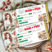 Customizable Christmas Manicure & Pedicure Gift Voucher Ticket Template | Nail Salon Gift Certificate Coupon