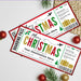 DIY Christmas Travel Boarding Pass Gift Voucher Template | Surprise Vacation Ticket