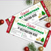 Customizable Christmas Surprise Travel Gift Boarding Pass Template | Vacation Ticket Voucher