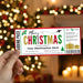 DIY Christmas Travel Boarding Pass Gift Voucher Template | Surprise Vacation Ticket