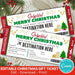 Customizable Christmas Surprise Travel Gift Boarding Pass Template | Vacation Ticket Voucher