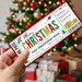 DIY Christmas Travel Boarding Pass Gift Voucher Template | Surprise Vacation Ticket