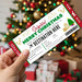 Customizable Christmas Surprise Travel Gift Boarding Pass Template | Vacation Ticket Voucher