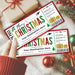 DIY Christmas Travel Boarding Pass Gift Voucher Template | Surprise Vacation Ticket
