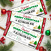 Customizable Christmas Surprise Travel Gift Boarding Pass Template | Vacation Ticket Voucher
