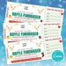 Christmas Raffle Ticket Template | Customizable Holiday Giveaway Ticket