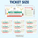 Christmas Raffle Ticket Template | Customizable Holiday Giveaway Ticket