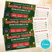 DIY Christmas Raffle Fundraising Ticket Template | Holiday Fundraiser & Event Ticket