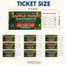 DIY Christmas Raffle Fundraising Ticket Template | Holiday Fundraiser & Event Ticket