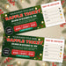 DIY Christmas Raffle Fundraising Ticket Template | Holiday Fundraiser & Event Ticket