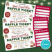 Customizable Christmas Raffle Ticket Template | Holiday Fundraiser Ticket