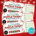 DIY Christmas Raffle Ticket Template | Holiday Party & Fundraiser Ticket