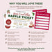 Customizable Christmas Raffle Ticket Template | Holiday Fundraiser Ticket