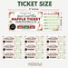 DIY Christmas Raffle Ticket Template | Holiday Party & Fundraiser Ticket