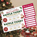 Customizable Christmas Raffle Ticket Template | Holiday Fundraiser Ticket