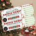 DIY Christmas Raffle Ticket Template | Holiday Party & Fundraiser Ticket