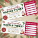 Customizable Christmas Raffle Ticket Template | Holiday Fundraiser Ticket