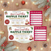 Customizable Christmas Raffle Ticket Template | Holiday Fundraiser Ticket