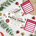 Customizable Christmas Raffle Ticket Template | Holiday Fundraiser Ticket