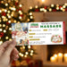 Customizable Christmas Massage Gift Voucher Ticket Template | Massage Spa Gift Certificate Coupon