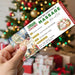 Customizable Christmas Massage Gift Voucher Ticket Template | Massage Spa Gift Certificate Coupon