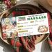 Customizable Christmas Massage Gift Voucher Ticket Template | Massage Spa Gift Certificate Coupon