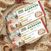 Customizable Christmas Massage Gift Voucher Ticket Template | Massage Spa Gift Certificate Coupon