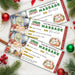 Customizable Christmas Massage Gift Voucher Ticket Template | Massage Spa Gift Certificate Coupon