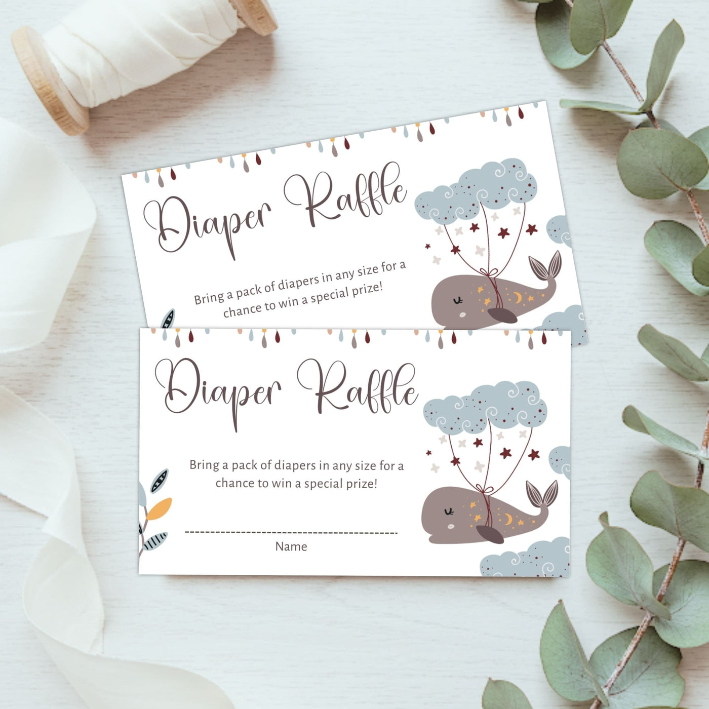 Customizable Under the Sea Diaper Raffle Ticket | Ocean Boho Theme ...