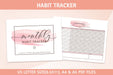 Printable Minimalist 30 Day Habit Tracker | Cute Habit Tracker Monthly and for the Entire Year