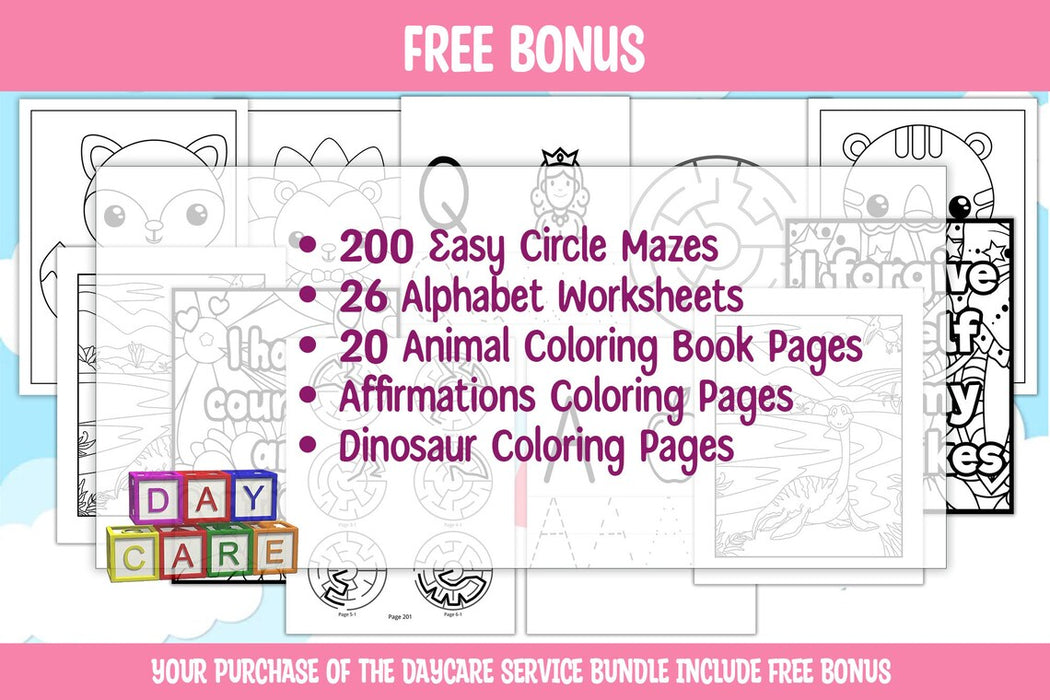 Customizable Daycare Business Forms Bundle | Daycare Provider Startup Business In A Box