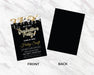 DIY Graduation Invite Template Black Gold | Grad Party Invitation