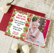Customizable Strawberry Thank You Card With Photo Template | Strawberry Themed Post Card with Photo