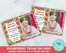 Customizable Strawberry Thank You Card With Photo Template | Strawberry Themed Post Card with Photo