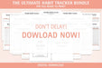 Printable Ultimate Minimalist Habit Tracker Bundle | Yearly Monthly Weekly Daily Habit Tracker