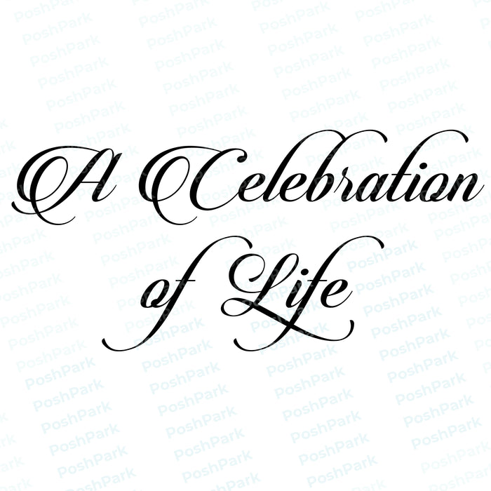 Funeral Header A Celebration of Life Funeral Program Word Art Titles Sets of 4, Trans ...