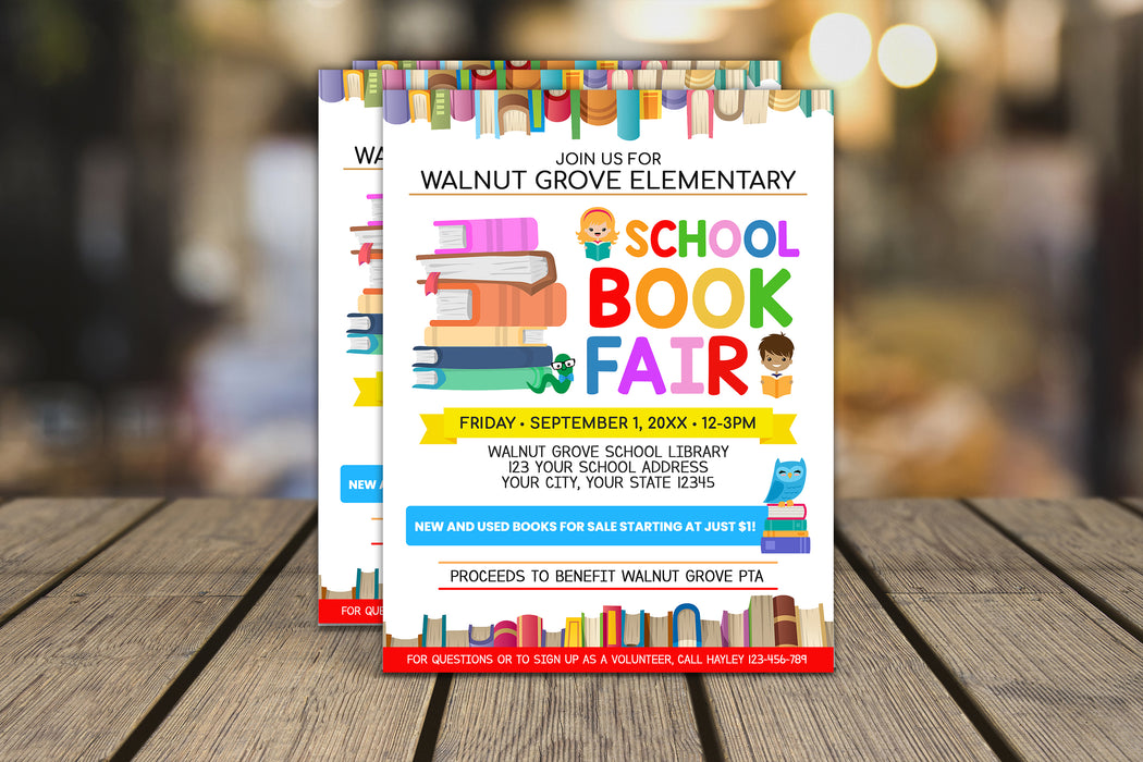 Editable Book Fair Flyer Template — Posh Park