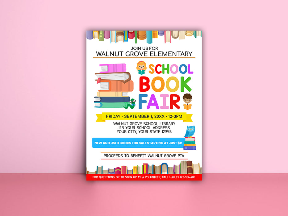 editable-book-fair-flyer-template-posh-park for Book Fair Wish List Template Free Printable Editable Book Fair Flyer Template — Posh Park for Book Fair Wish List Template Free Printable