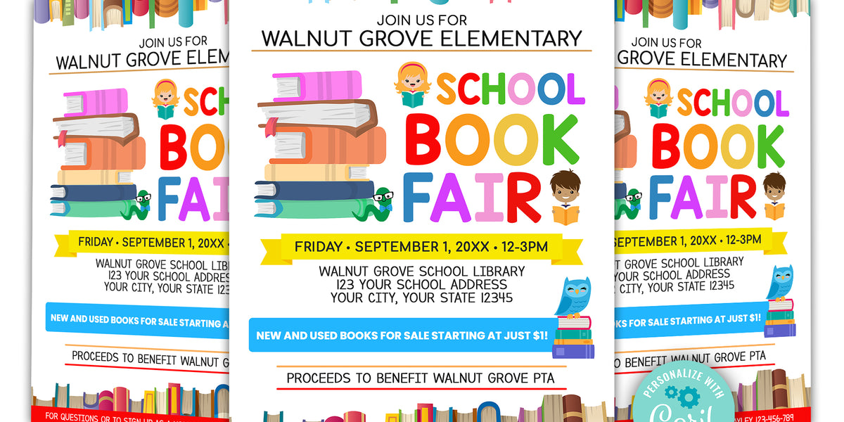 Editable Book Fair Flyer Template Posh Park