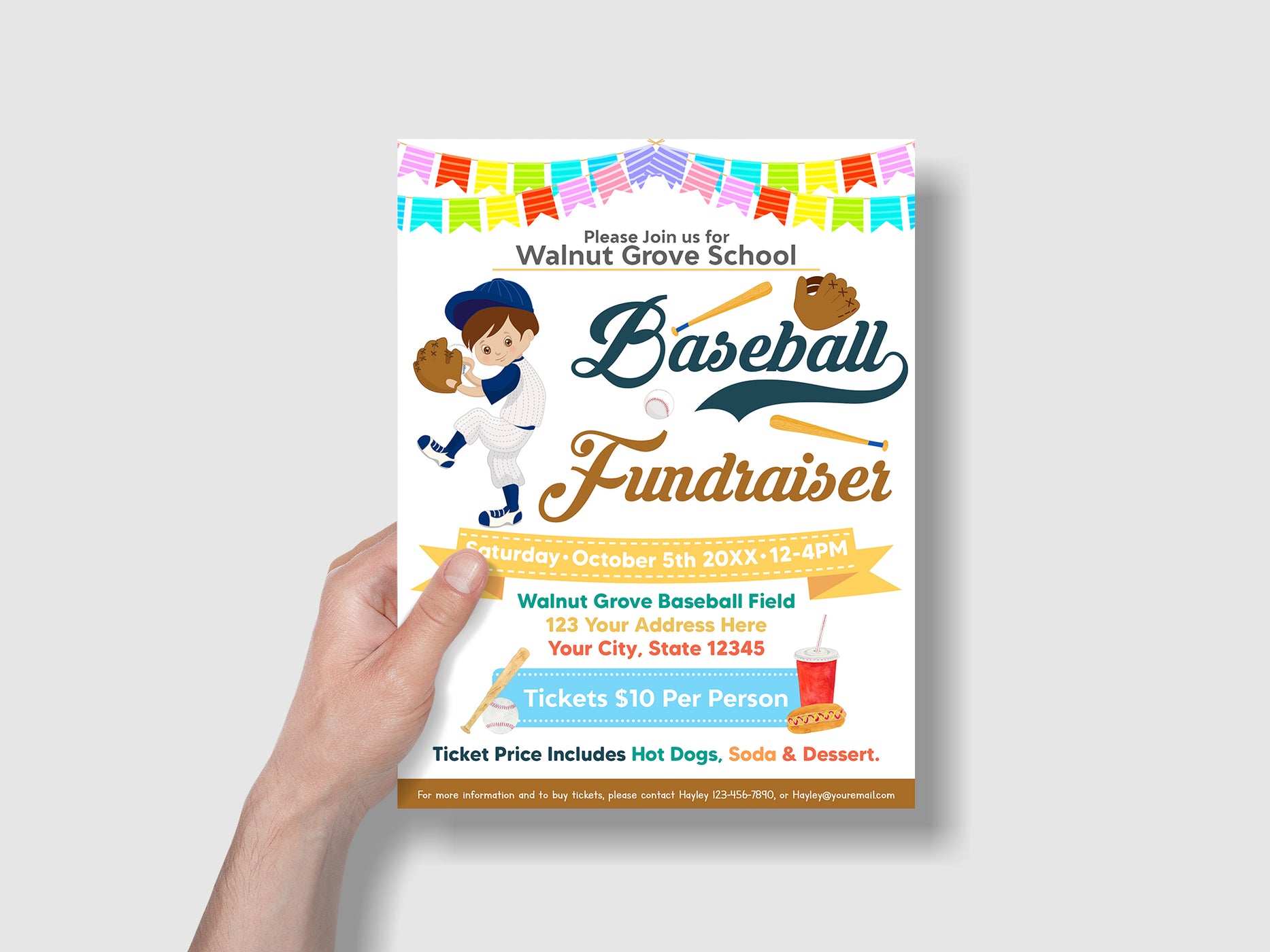Image 13 for Baseball Fundraiser Flyer Template