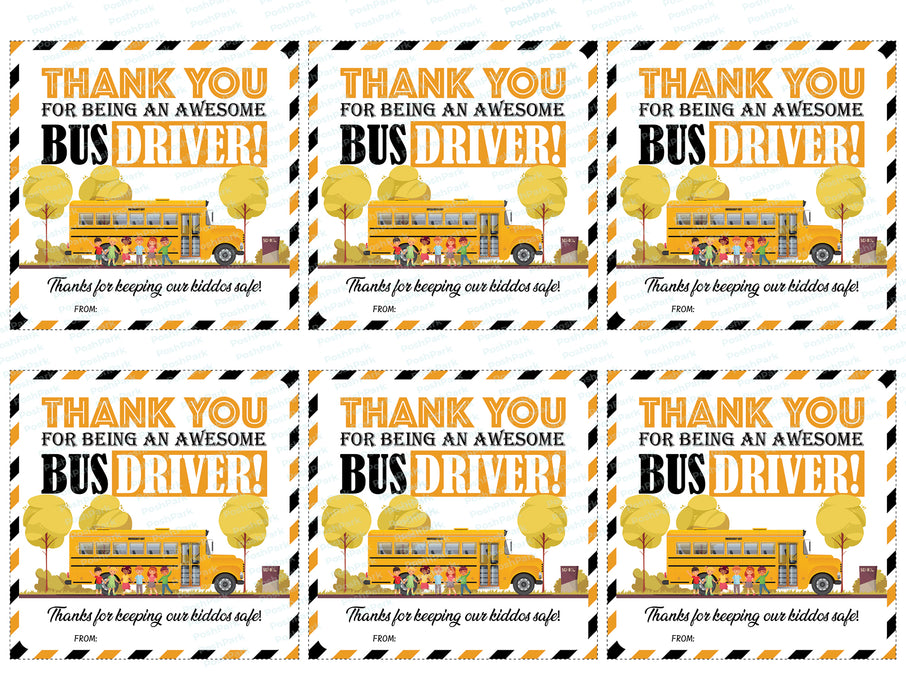 Gift Tag, Staff Appreciation, bus driver thank you, bus driver, gift tag printable, thank you gift, thank you notes, thank you tags, end of school, appreciation gift, tag printable, Driver Appreciation, awesome bus driver